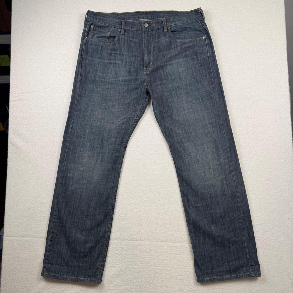 Levis 569 Loose Straight Jeans 38x34 Mens 100% Cotton Blue Rigid Y2K Skater